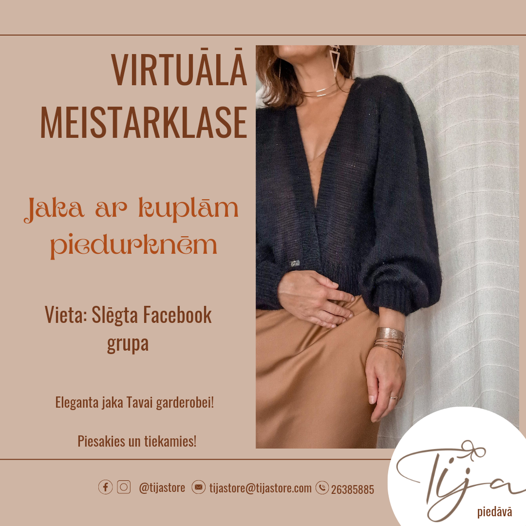 Meistarklase - JAKA ar kuplām piedurknēm