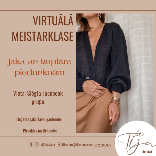 Meistarklase - JAKA ar kuplām piedurknēm