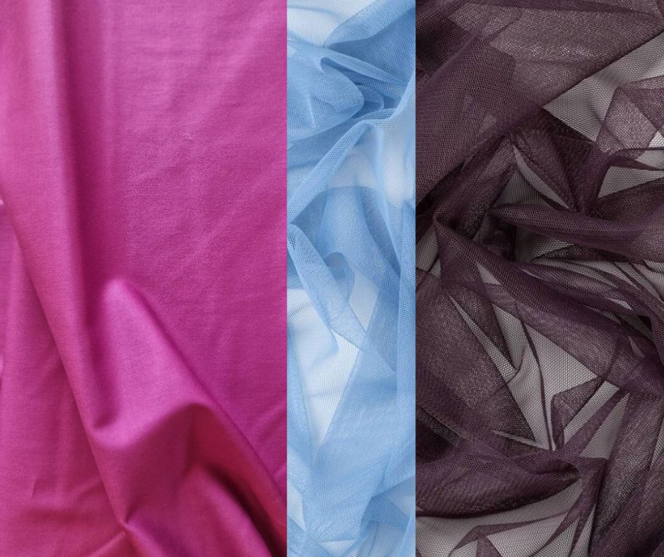 Kokvilnas satīna kleita ar krāsainiem tilla volāniem