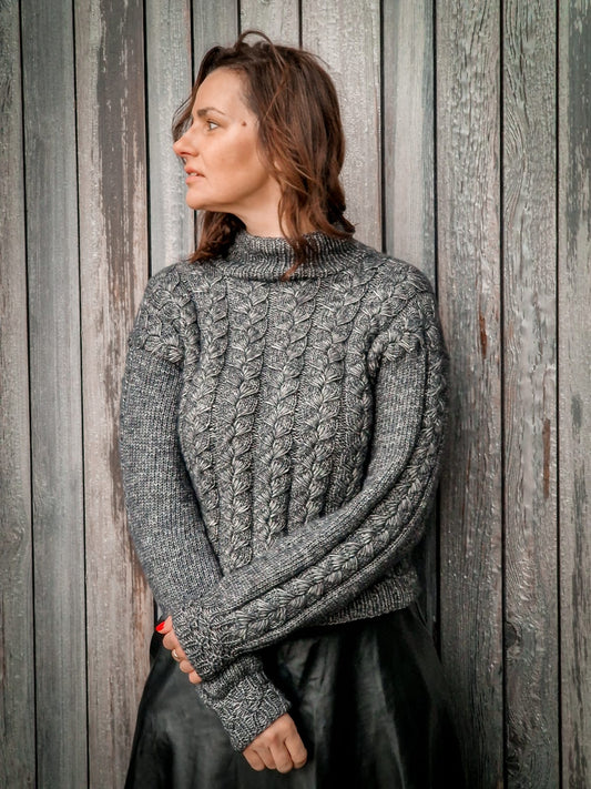 Adīšanas instrukcija PDF formātā džemperis "Miglas dūmaka"