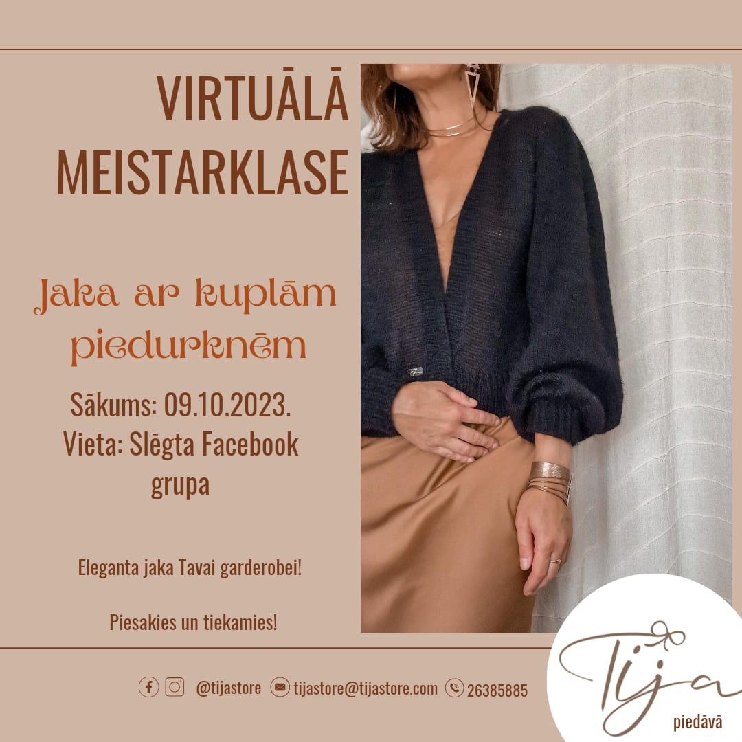 Meistarklase - JAKA ar kuplām piedurknēm