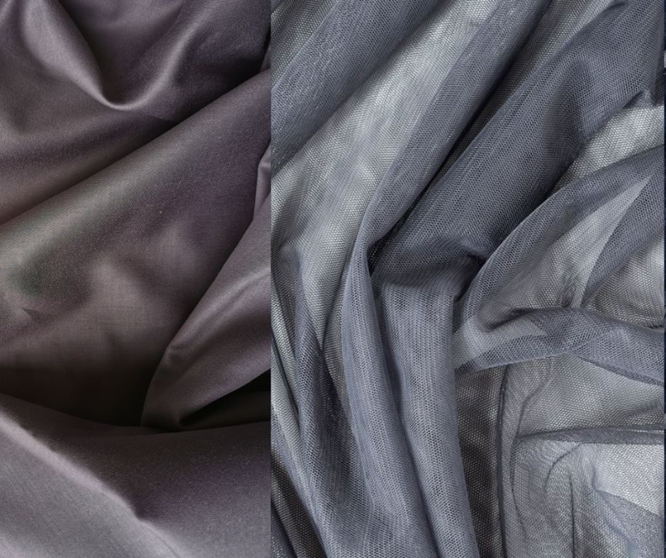 Kokvilnas satīna kleita ar tilla volāniem (pieaugušo)