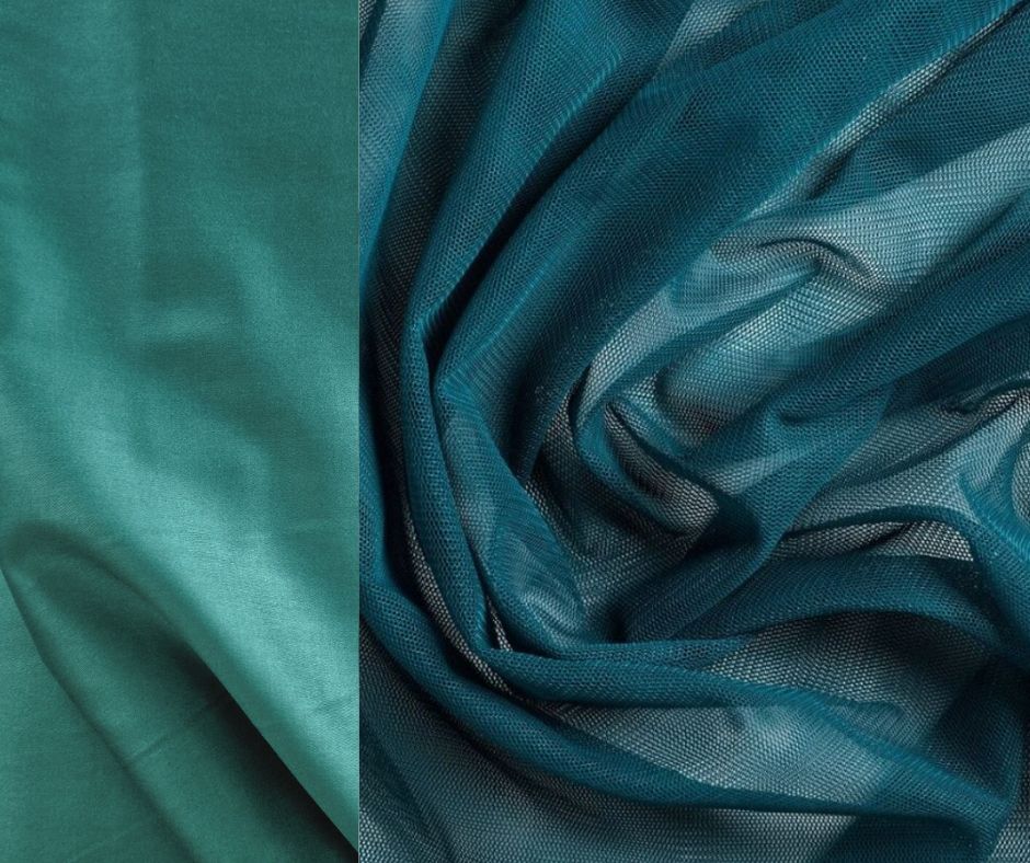 Kokvilnas satīna kleita ar tilla volāniem (pieaugušo)