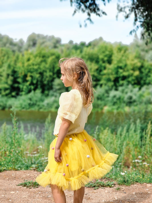 Tilla svārki ar volānu