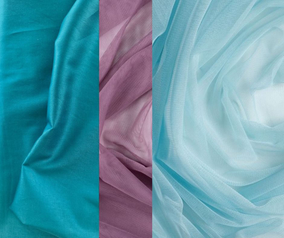 Kokvilnas satīna kleita ar krāsainiem tilla volāniem