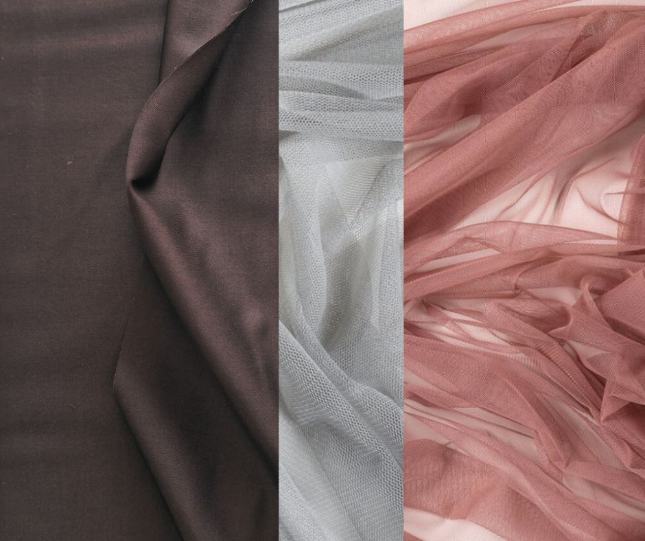 Kokvilnas satīna kleita ar krāsainiem tilla volāniem