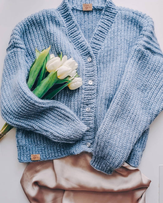 Adīšanas instrukcija "Jaka angļu rakstā"