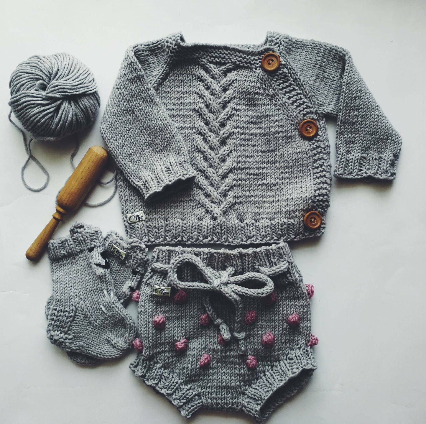 Jaundzimušo merino lāču zeķes