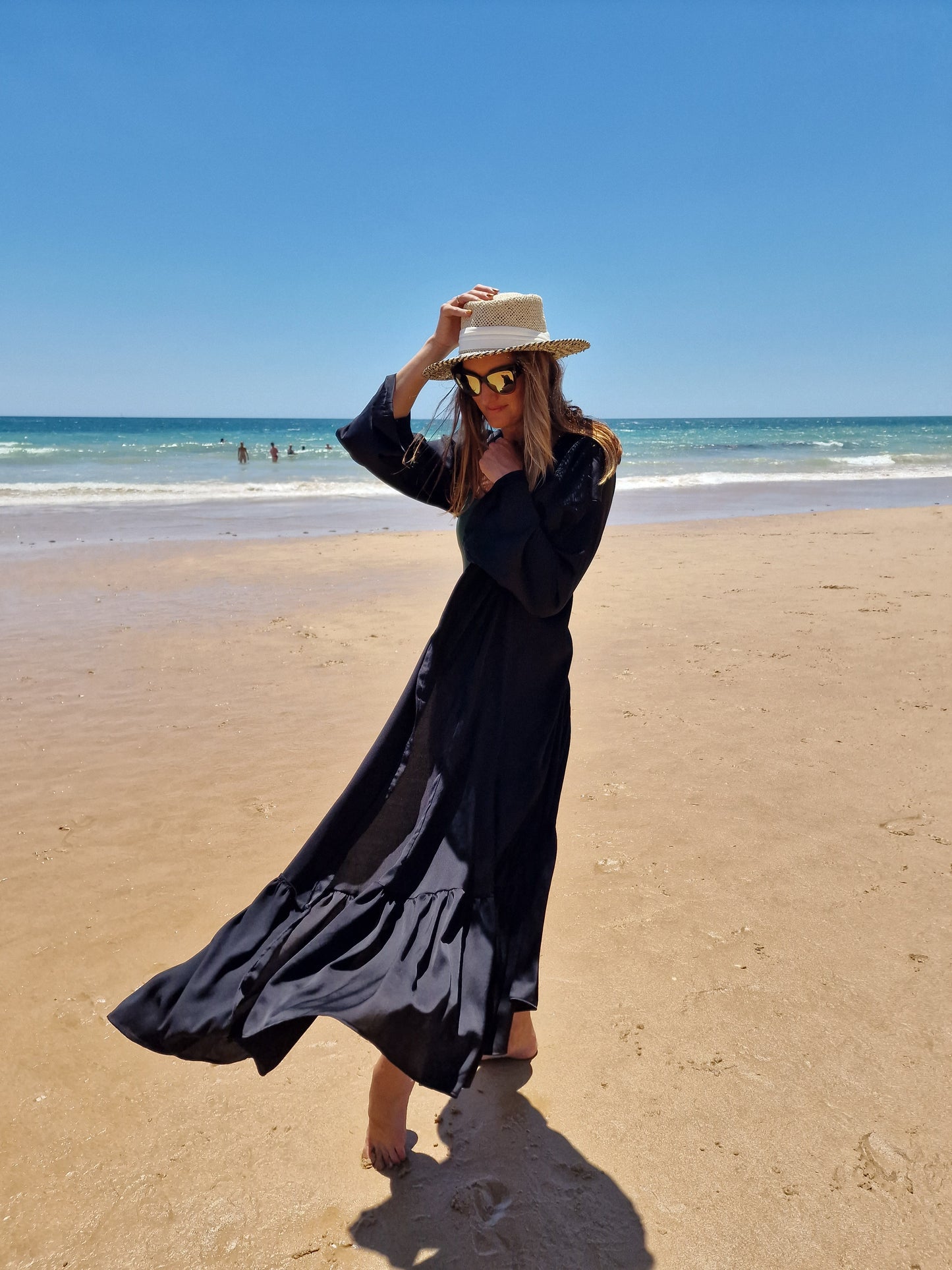 Satīna auduma kimono