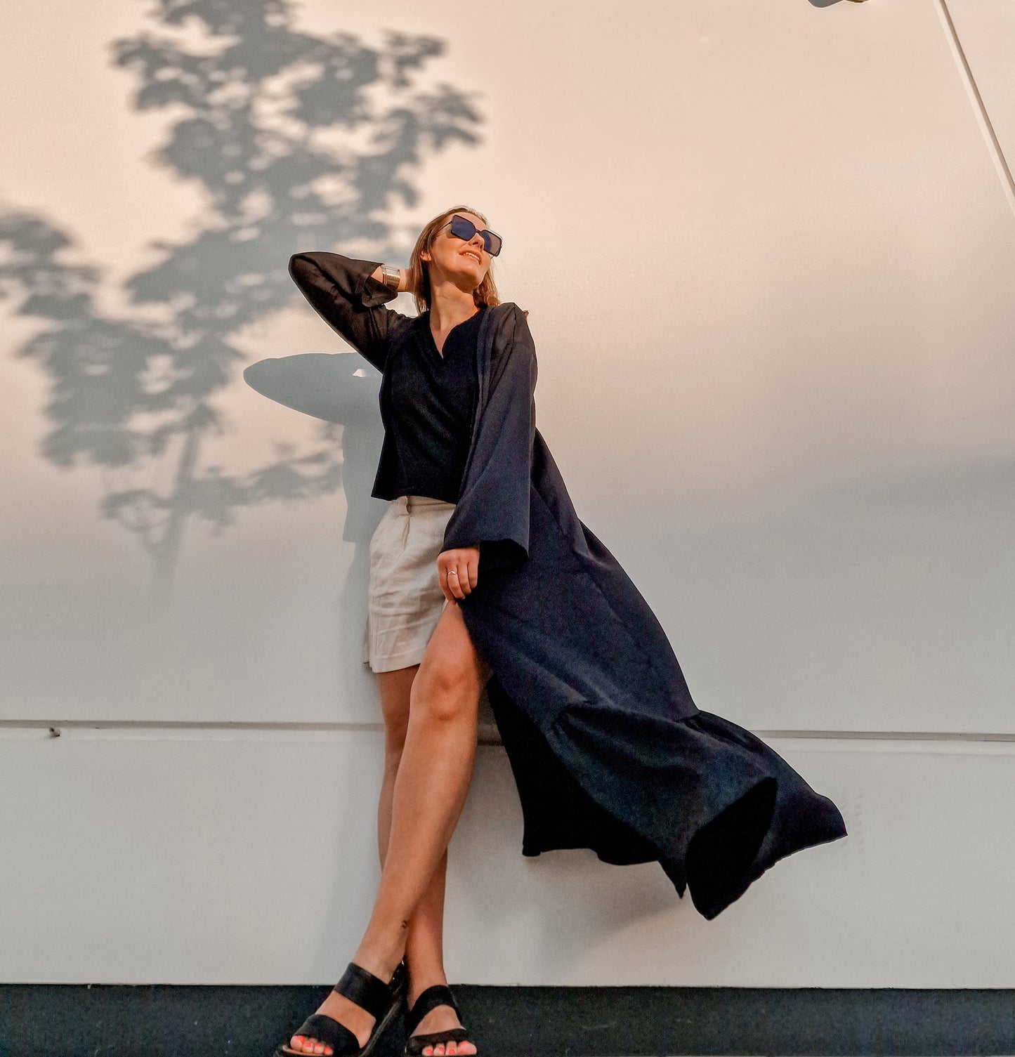 Satīna auduma kimono