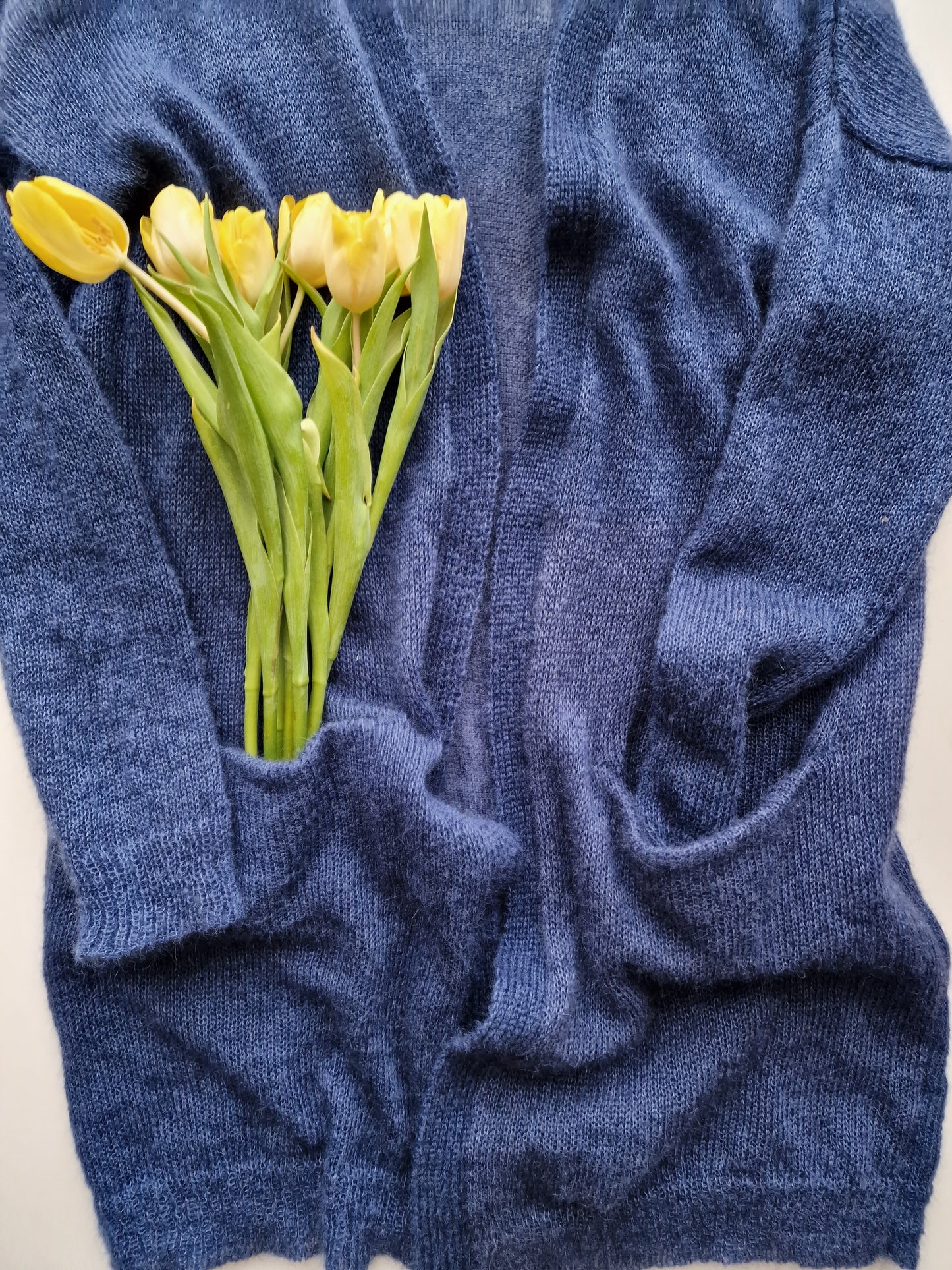 Mohēras jaka ar kabatām