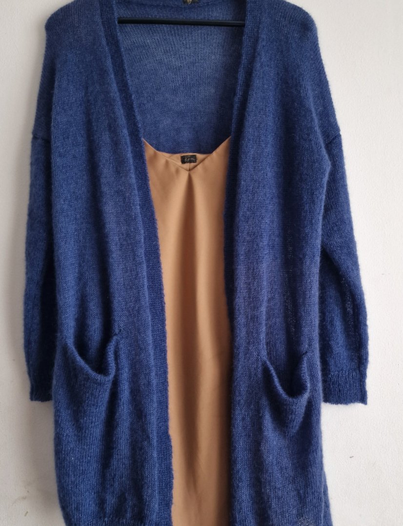 Mohēras jaka ar kabatām