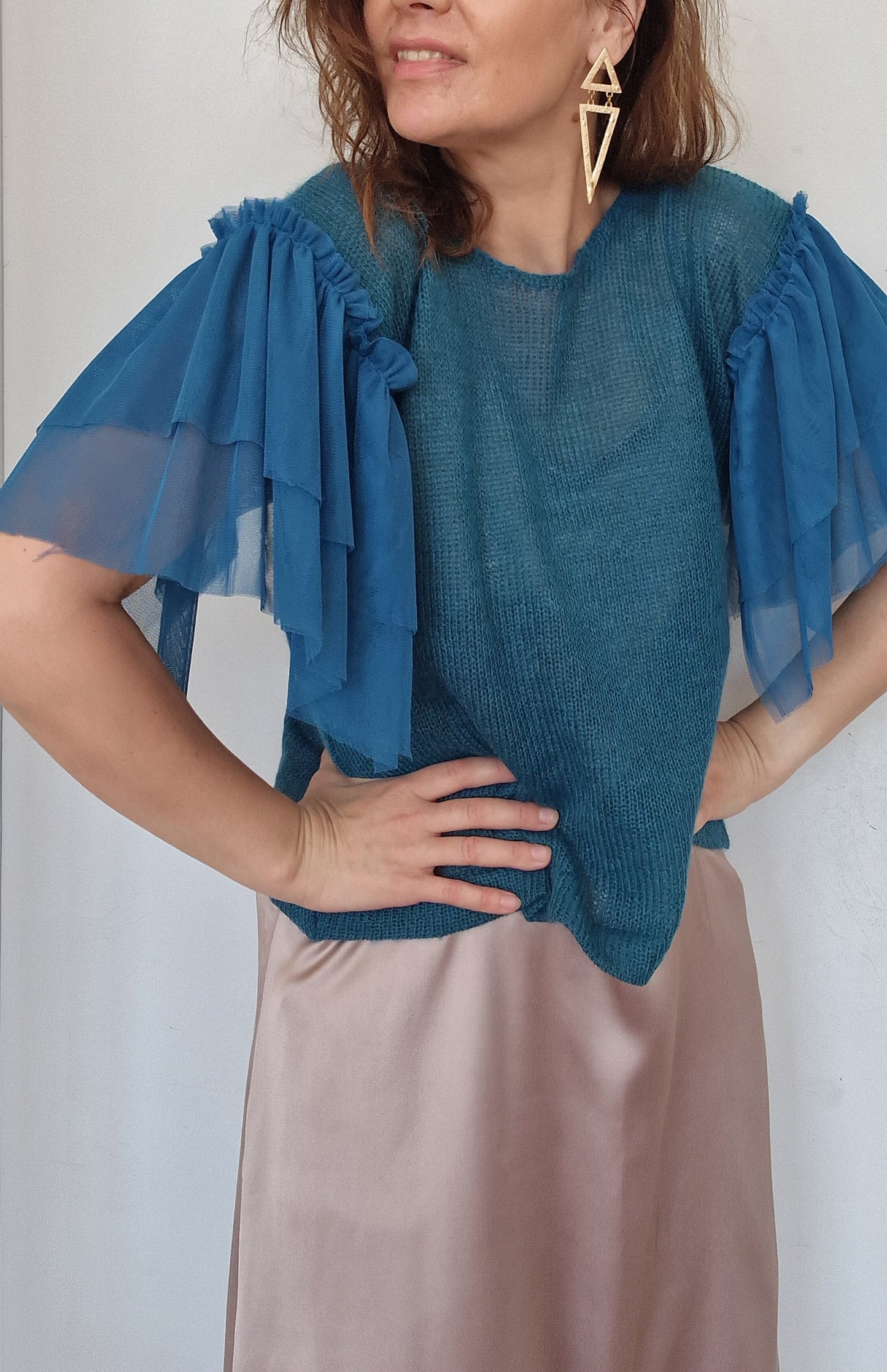 Mohēras tops ar tillu