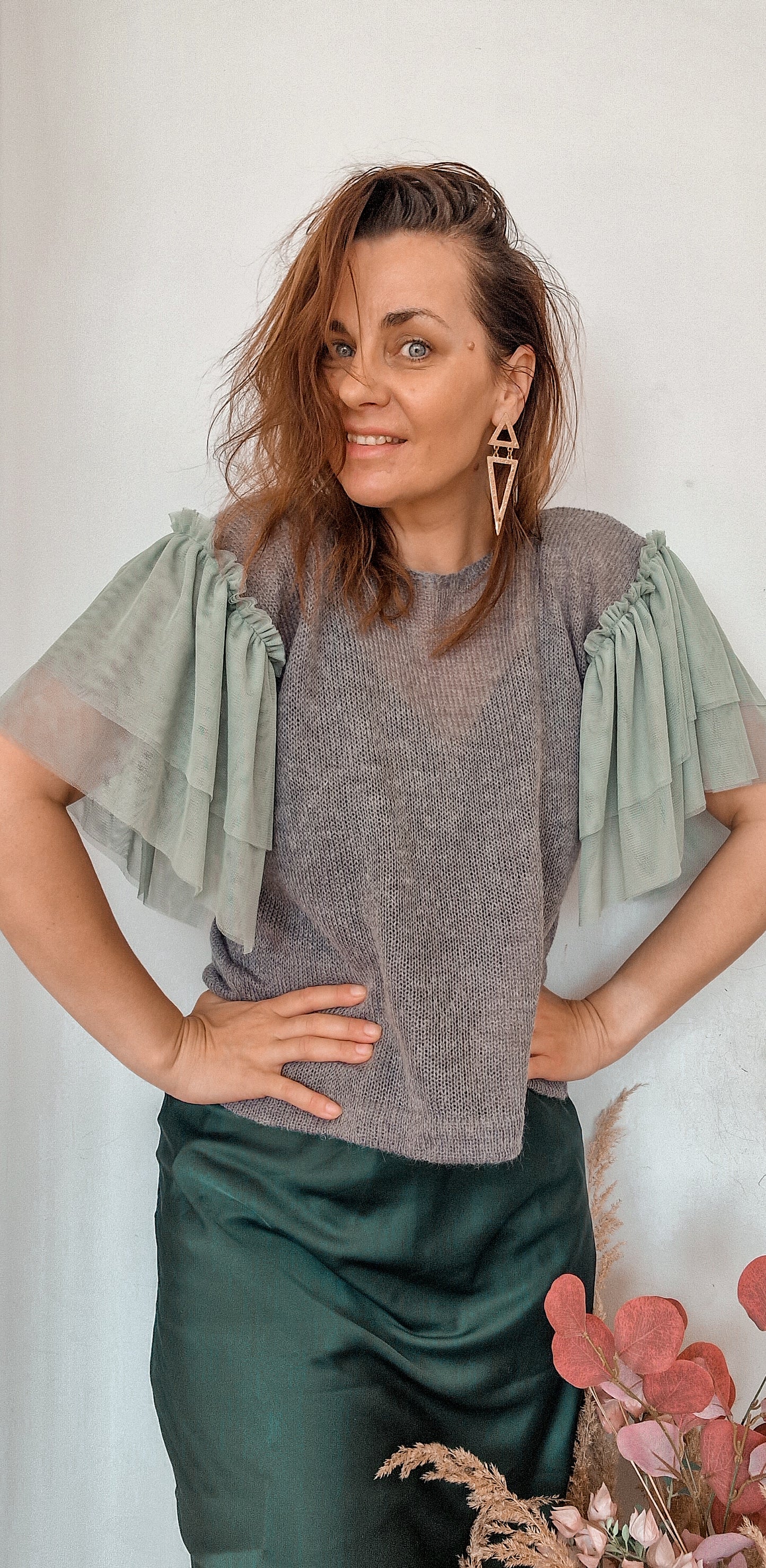 Mohēras tops ar tillu