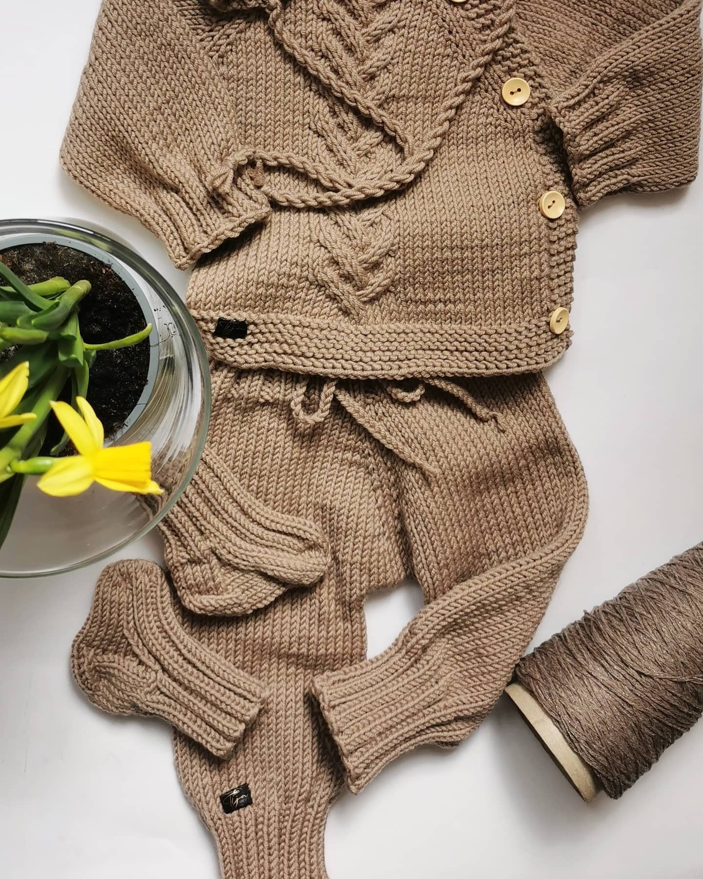 Jaundzimušo merino vilnas komplekts