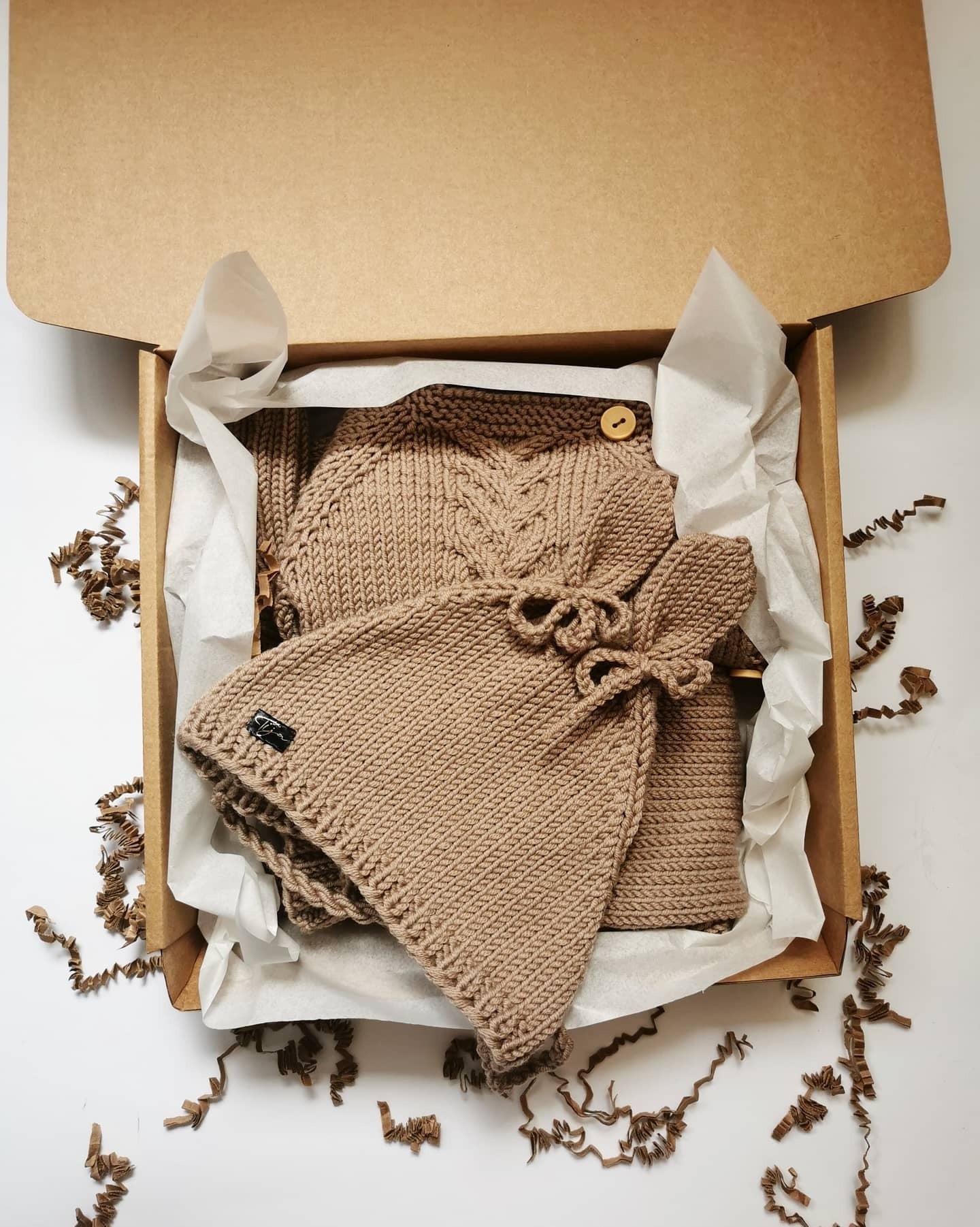 Jaundzimušo merino vilnas komplekts