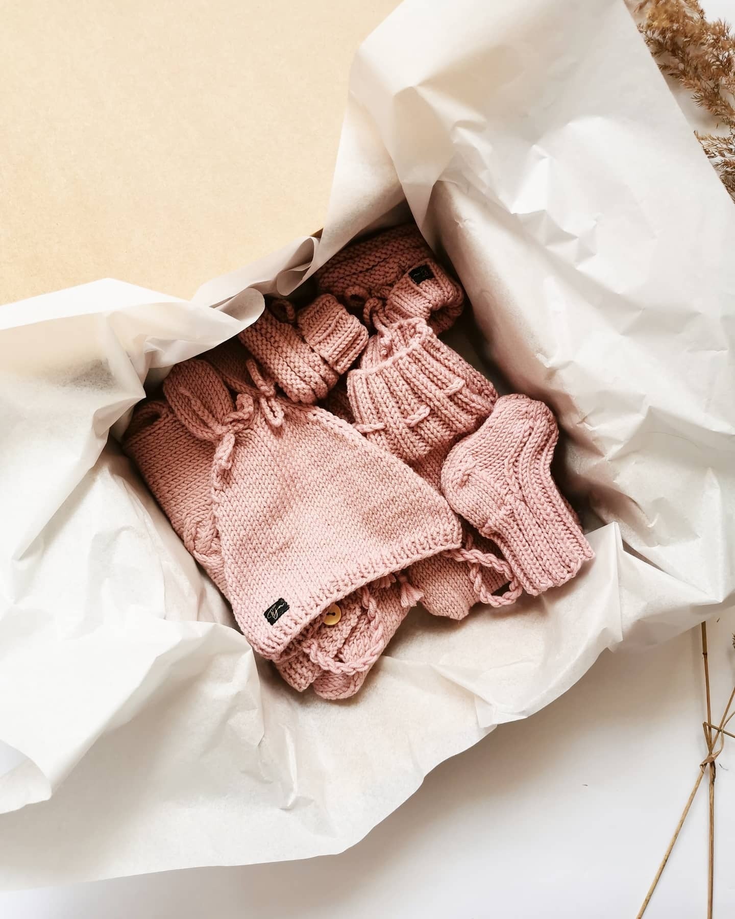 Jaundzimušo merino vilnas komplekts