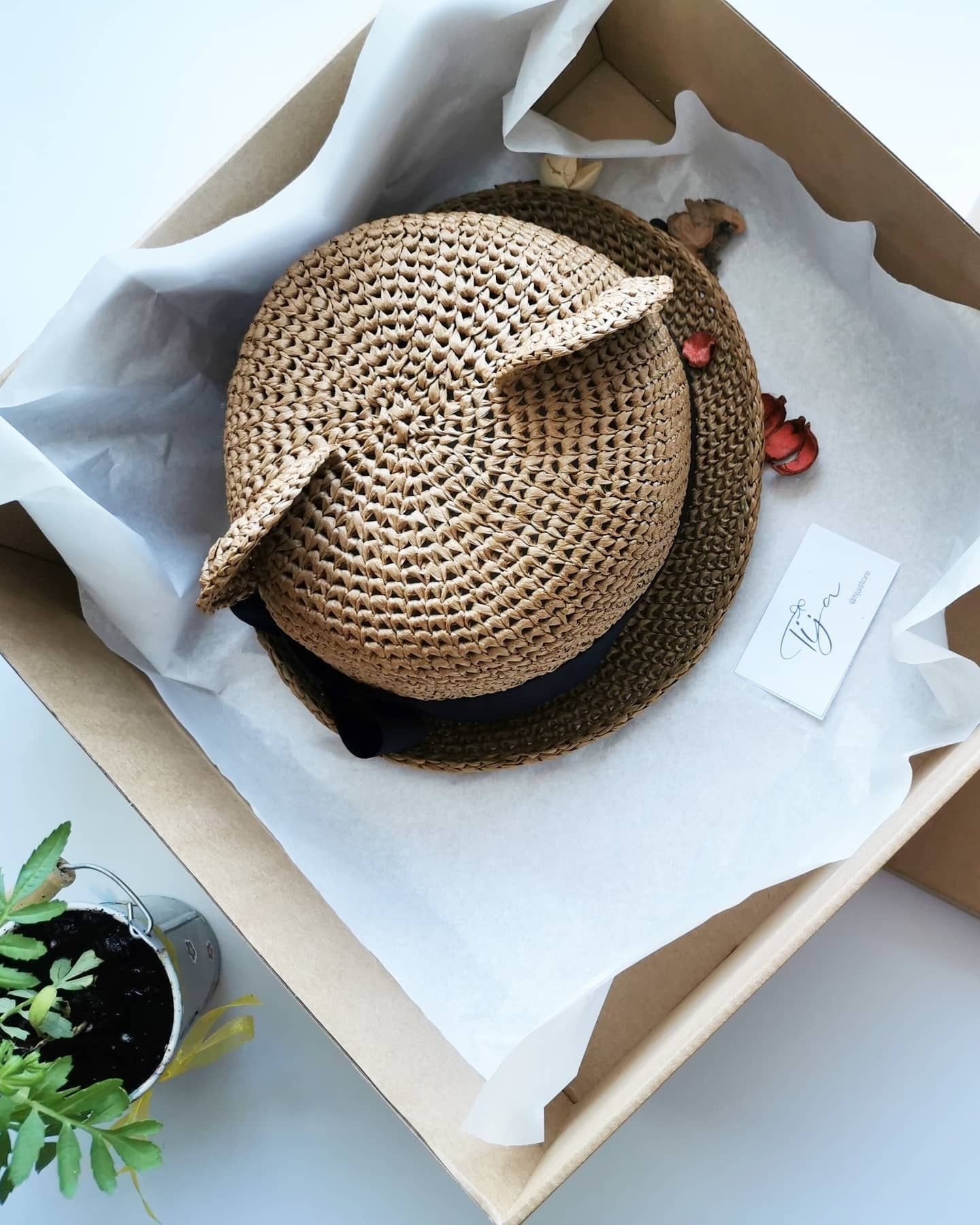 Bērnu vasaras cepure ar ausīm