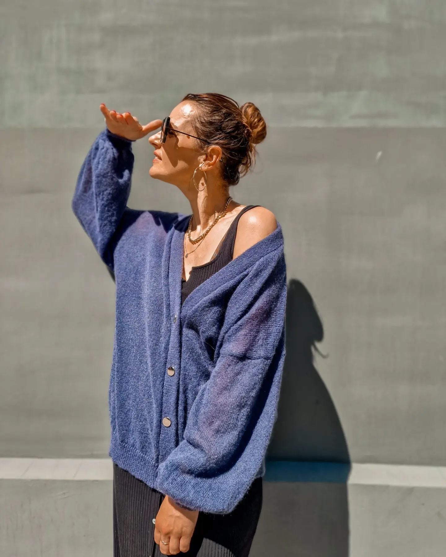 Oversize mohair cardigan