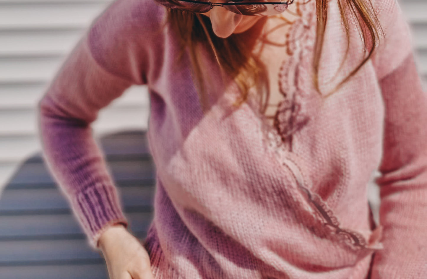 Džemperis ar  kokvilnas mežģīni