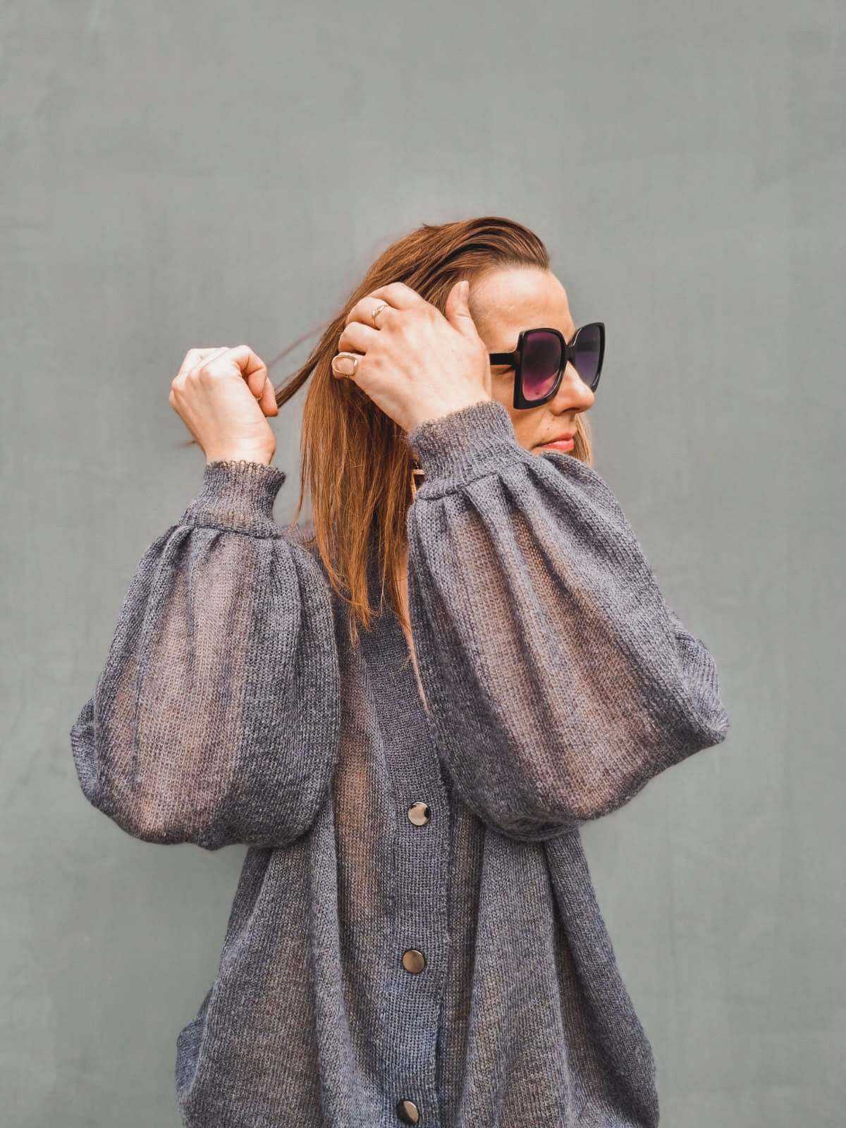 Oversize mohair cardigan