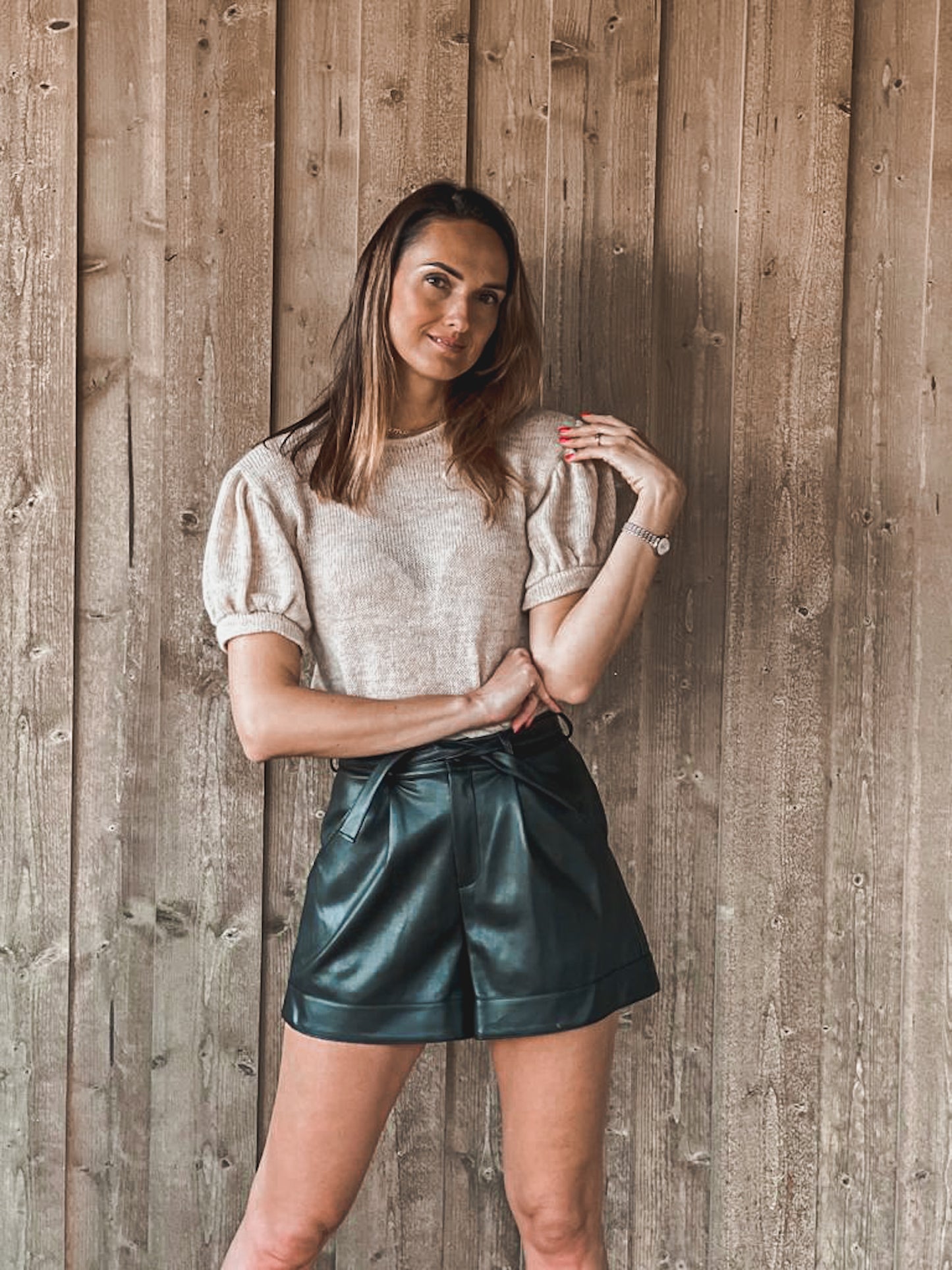 Mohēras tops ar kuplām piedurknēm