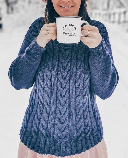 Adīšanas instrukcija "Unisex džemperis ar pīnēm"