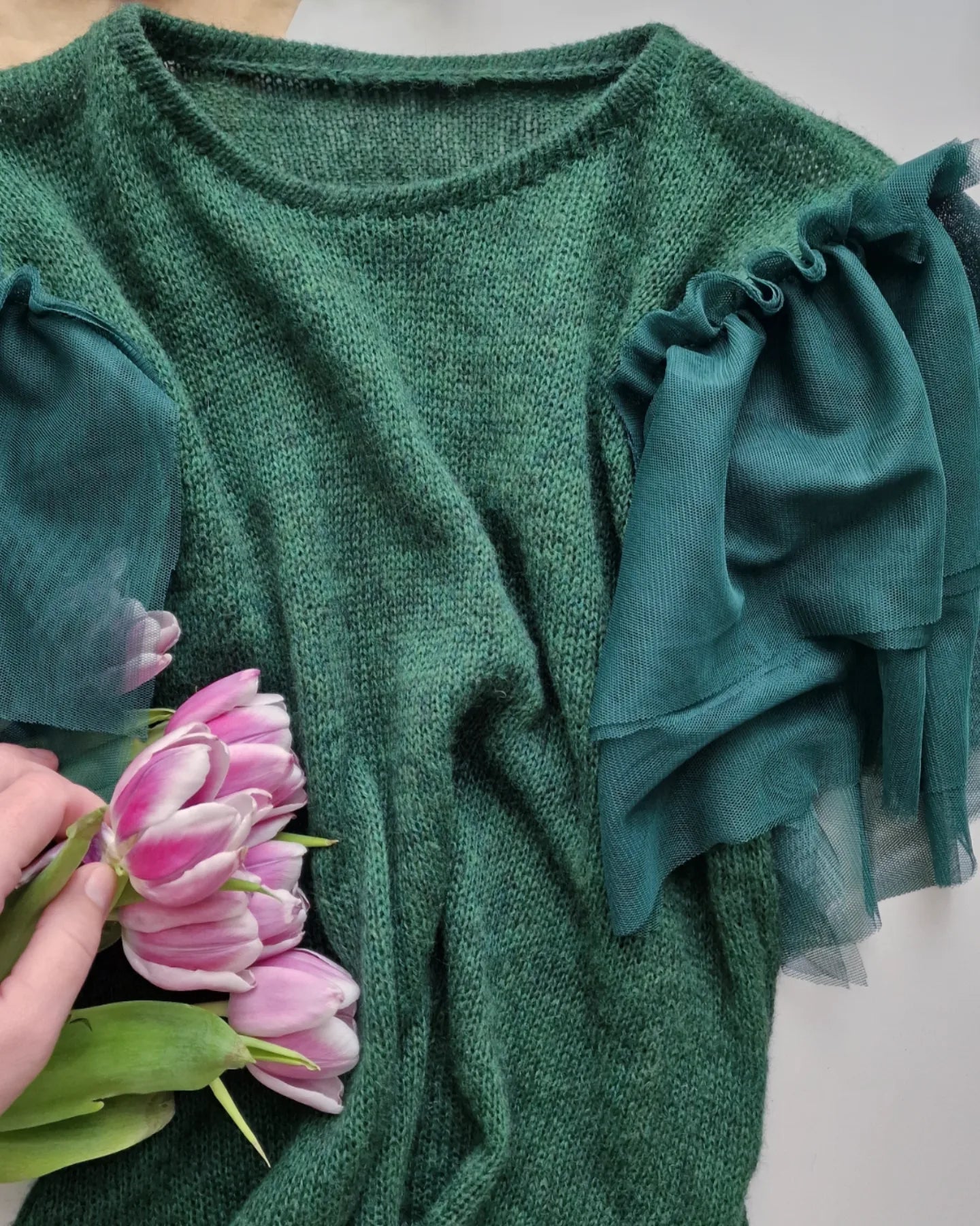 Mohēras tops ar tillu