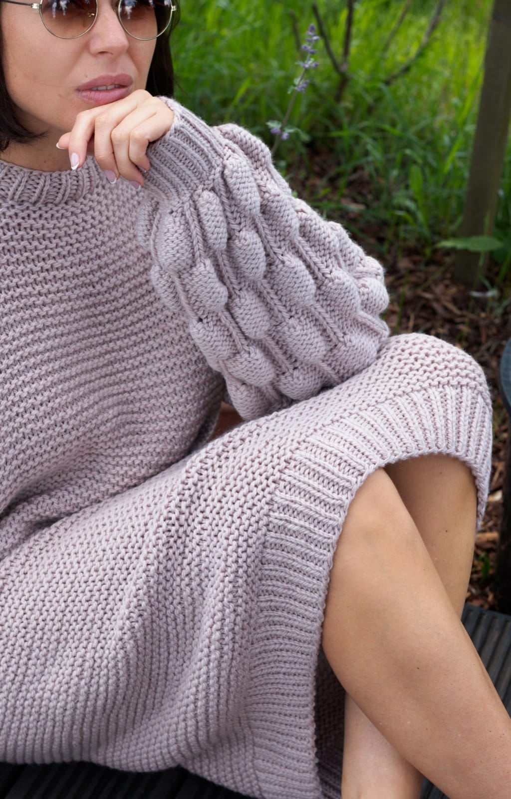 Adīšanas apraksts "Bumbuļkleita"