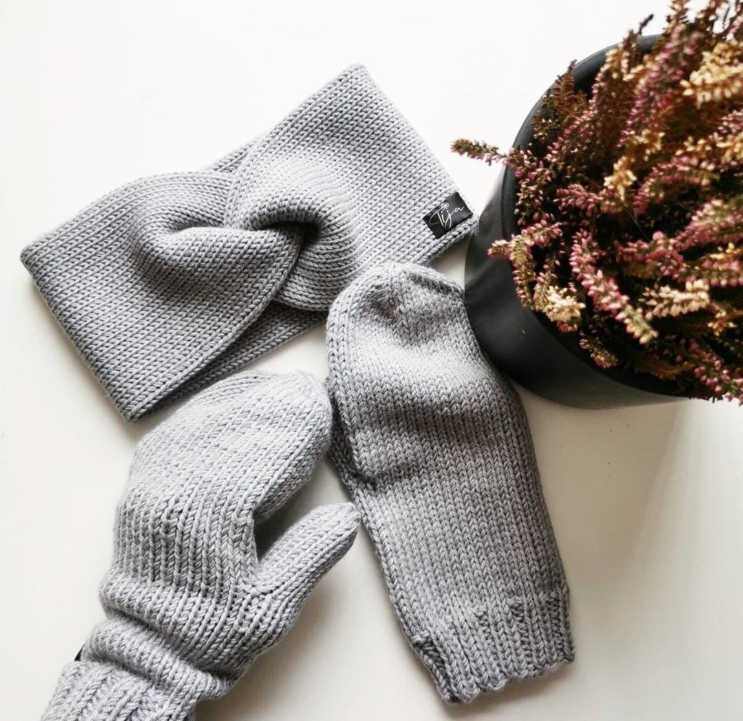 Komplekts merino ausaine + dūraiņi