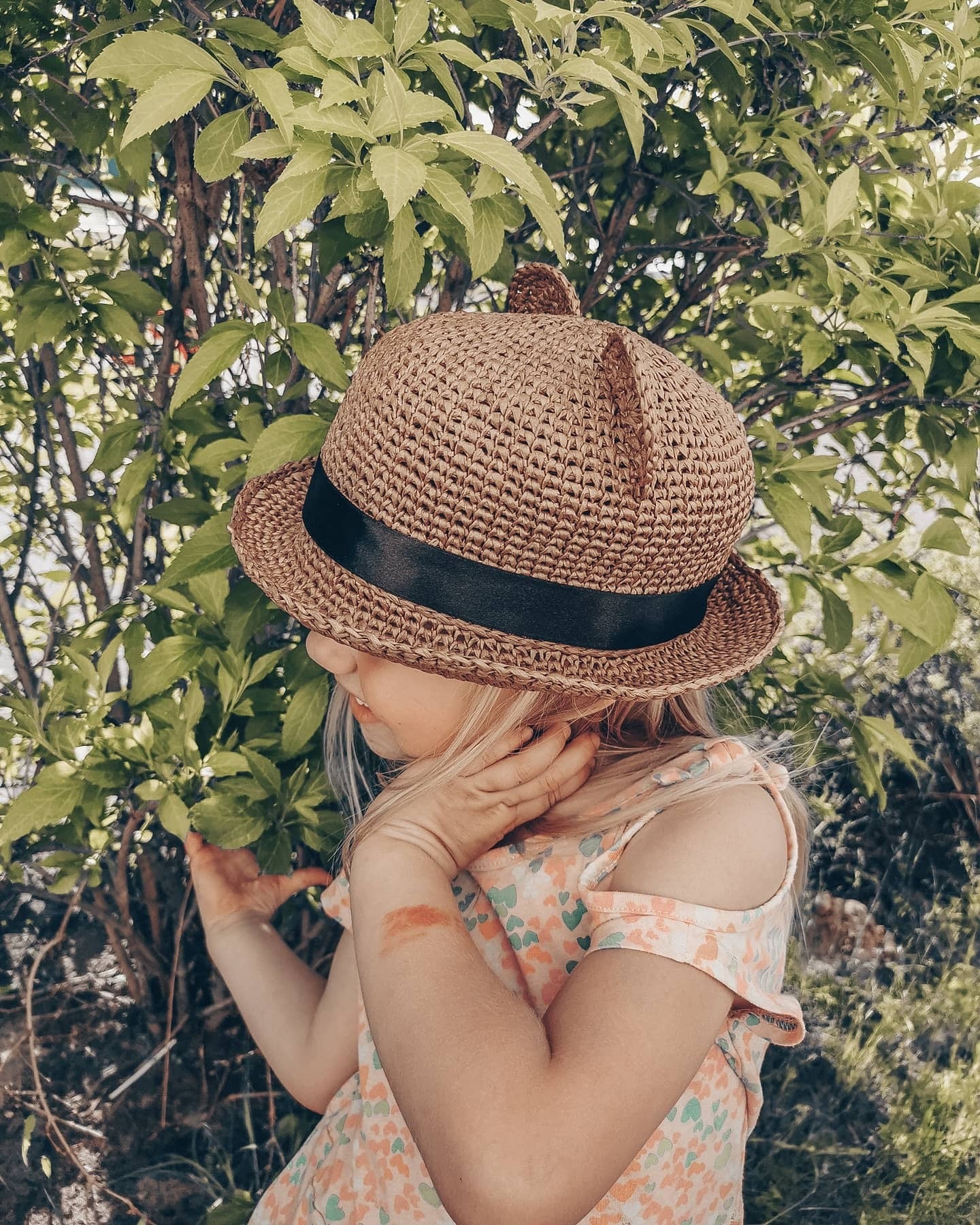Bērnu vasaras cepure ar ausīm